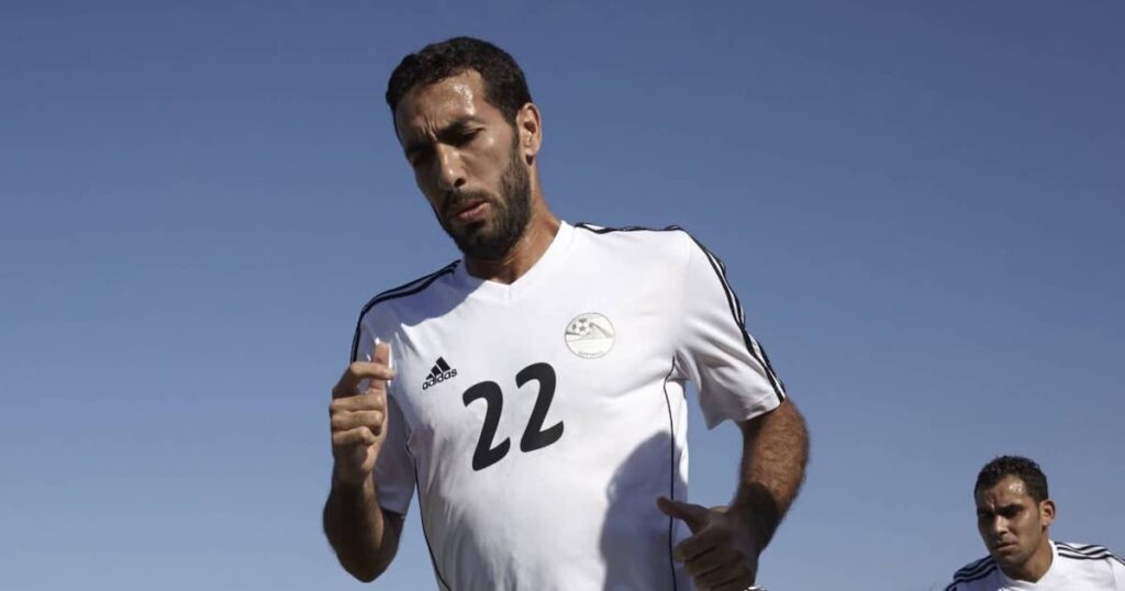 محمد أبو تريكة في تدريبات منتخب مصر